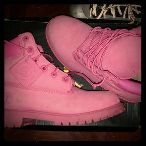 PINK Timberland 6" Premium waterproof boots